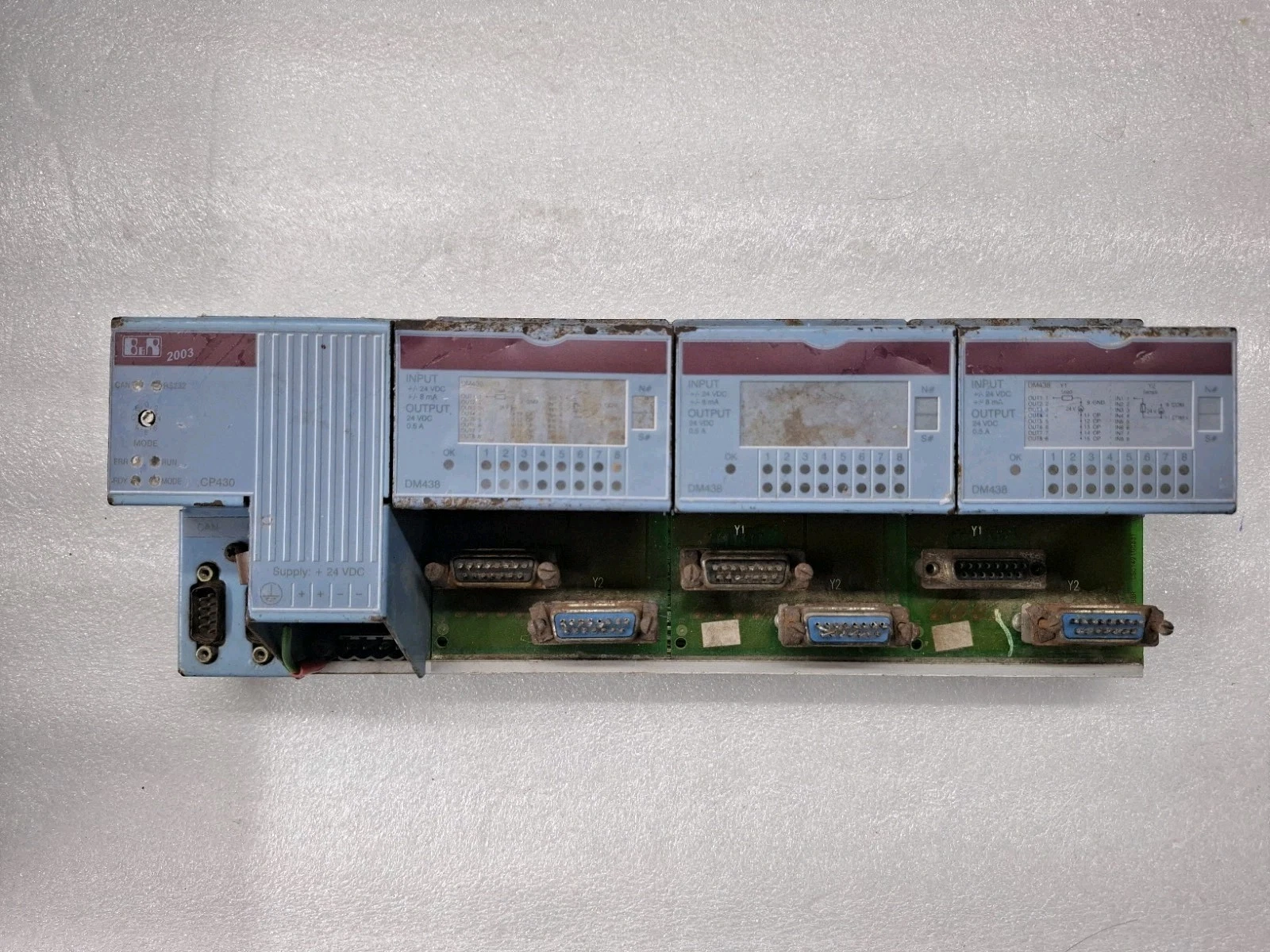 B&R RACK WITH CP430+DM438+DM438+DM438 PLC SET FOR PARTS